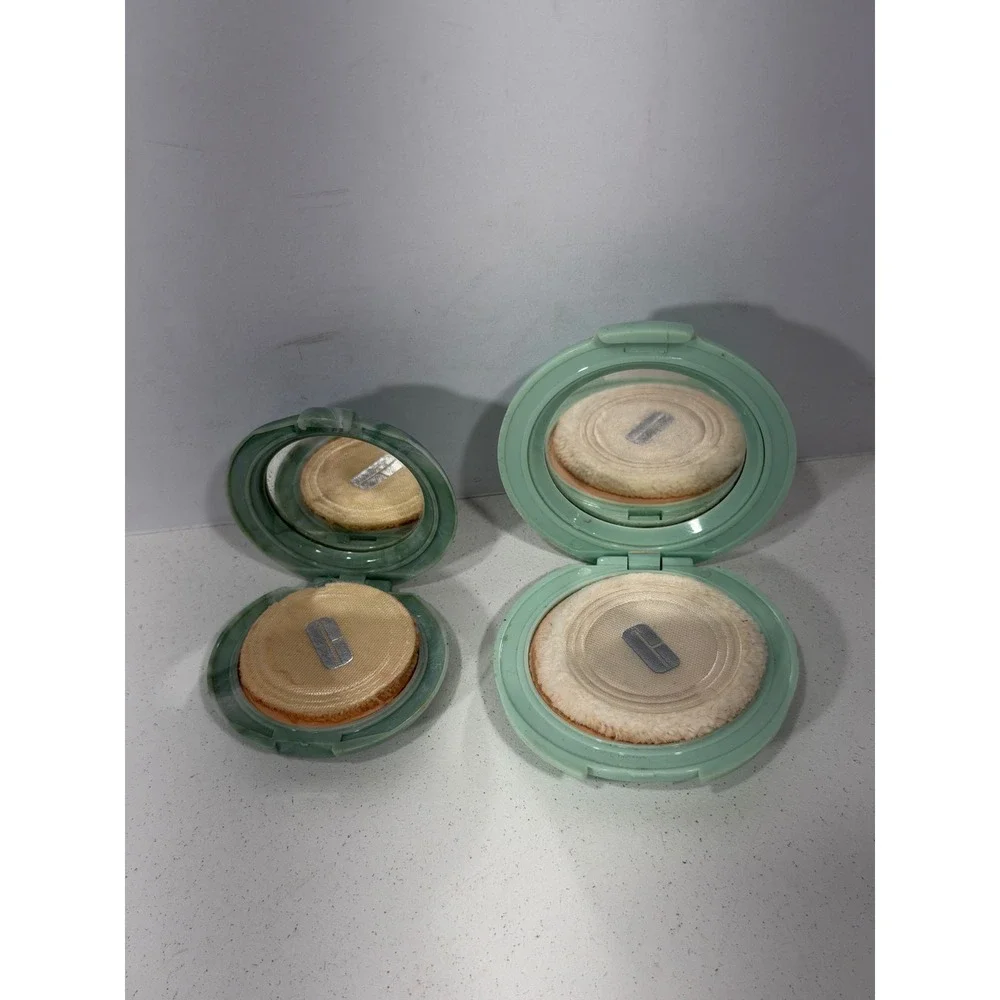 Clinique Blended Pressed Powder Compact Set Transparency 1 Vintage Green 2pc
